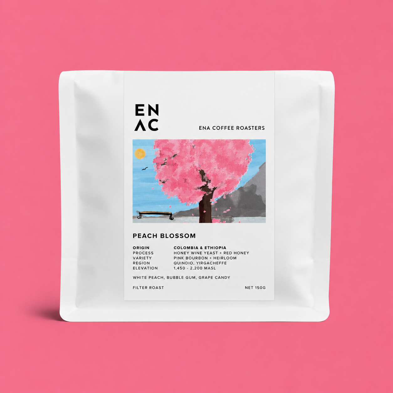 Ena Coffee Roasters Peach Blossom 150g bag
